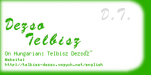 dezso telbisz business card